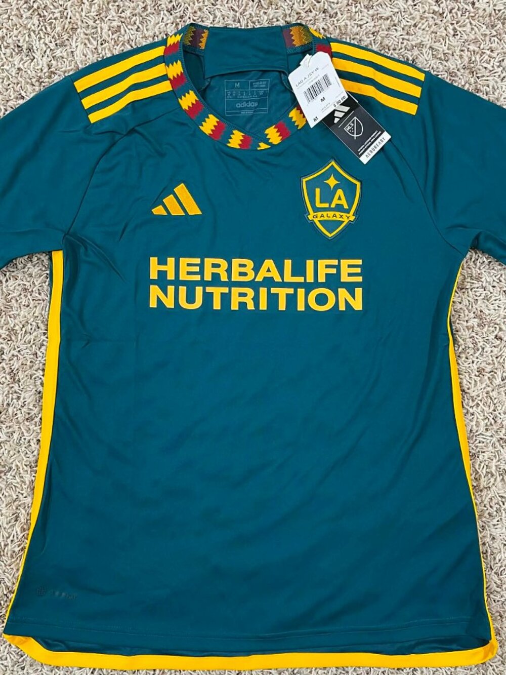 Adidas LA GALAXY 23/24 Women’s Authentic Away Jersey HU1410, Size Medium (New)